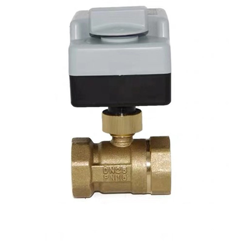 Brass Motorized Ball Valve 3-Wire Two Control Electric Actuator AC220V 3 Ways /2 Way DN15 DN20 DN25 DN32 DN40 with Manual Switch